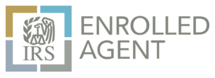 IRS Enrolled Agent credential badge.